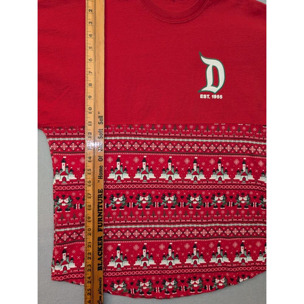 Disneyland Resort Christmas Spirit Jersey Small Red Holiday Sweater Shirt - Picture 3 of 9